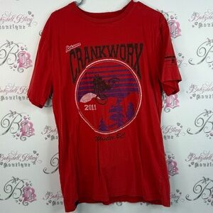 Sombrio canvas T-shirt Kokanee Whistler BC biking, Crankworx Red Graphic Tee